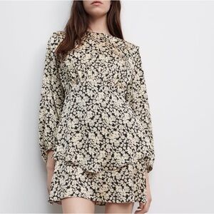 Zara Satin Tiered Mini dress